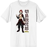 Bioworld My Hero Academia Eijiri Kirishima Kanji Logo Men's White Short Sleeve Tee