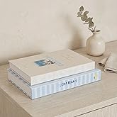 Beautiful Decorative Books - Set of 2 Coastal Boxes for Coffee Table Decor | Aesthetic Fake/faux Books for Modern Home Decoration - Coastal Room Decor for Bookshelf or Mantel, Photo Storage/keepsake Box