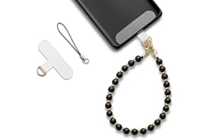 MORSUNBELA Phone Wrist Strap Phone Chain Lanyard Charm Beaded Bracelet Charms for Women and Girls Universal