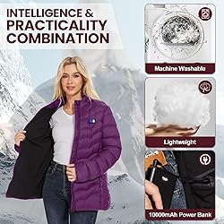 OAOA innovation Womens Heated Jacket with 10000mAh