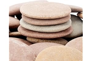 CFKJ [About 30 PCS - 35 PCS](18 Pounds) Painting Rocks,3"-4.8" River Rocks,Flat Rocks,Painting Stones,Naturally Stones,Arts Rocks,Craft Rocks,DIY Rocks