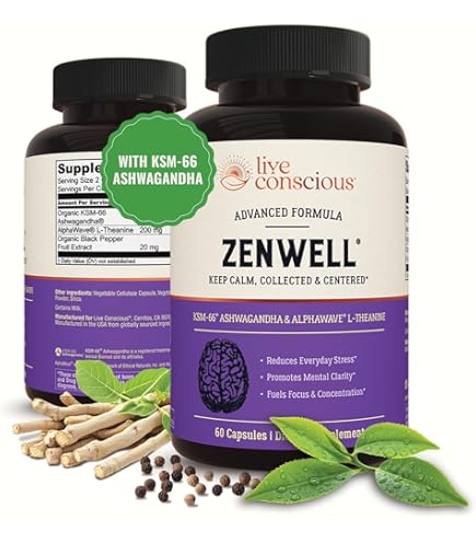 Amazon.com: Live Conscious KSM-66 Ashwagandha Supplement w/L