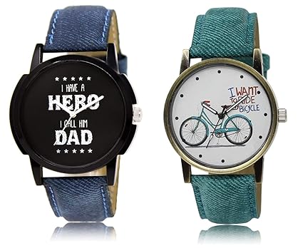 Shocknshop Analogue Multi Color Dial Men's & Womens Stylish Combo of 2 Watch -LR07_229