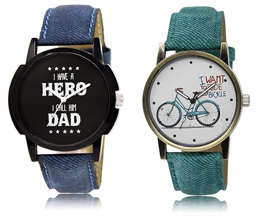 Analogue Multi Color Dial Mens & Womens Stylish Combo of 2 Watch -LR07_229