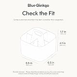 BLUE GINKGO Stackable Organizer Caddy White Square 4 Compartments 16.5cm view 3