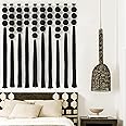IOWER Large Macrame Wall Hanging Black Macrame Wall Decor Sphericity Cotton Textile Wall Hanging Boho Wall Decor Art Fiber Yarn Art Handmade 39" Wx39 L