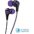 JLab Audio JBuds Pro Bluetooth Wireless Signature Earbuds | Titanium 10mm Drivers | 6-Hour Battery Life | Music Controls | Noise Isolation | Bluetooth 4.1 Extra Gel Tips and Cush Fins | Black/Purple