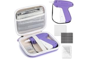 Mini pistolet à point pour vêtements, mini pistolet à point avec étui rigide, kit de fixation rapide de vêtements avec 5000 a