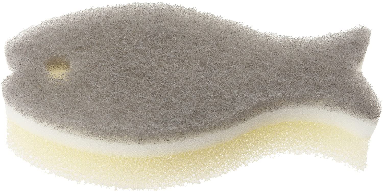 マーナ (marna) おさかなスポンジ・GY (スポンジ 食器洗い / 3層構造) キッチンスポンジ 食器用スポンジ 台所用スポンジ (グレー) K662GY商品画像
