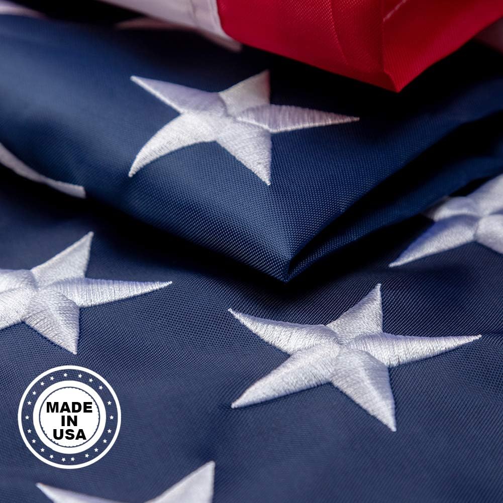 Flags - American Flag,American Flags 3x5 for Outside,The Strongest, Longest Lasting,US Flag,100% Made in USA,Deluxe Embroidered Stars, Heavy Duty Durable Flags Outdoor.…