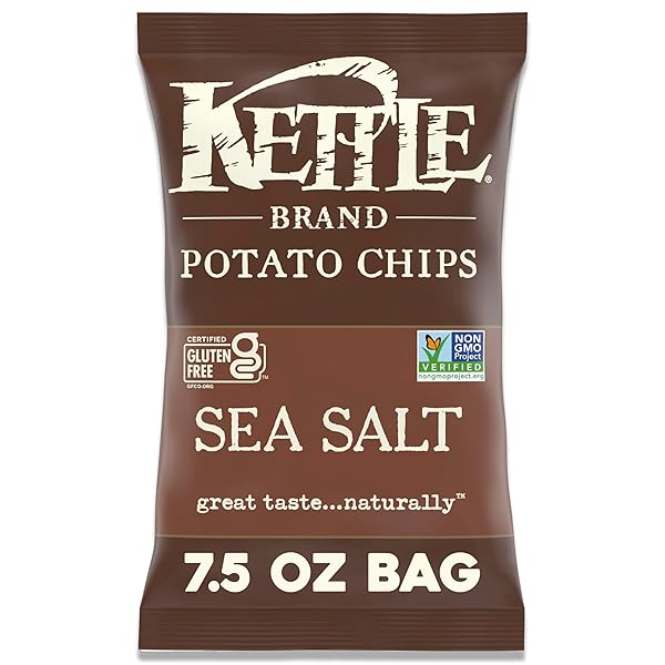 KETTLE BRAND SEA SALT KETTLE POTATO CHIPS, GLUTEN-FREE,...