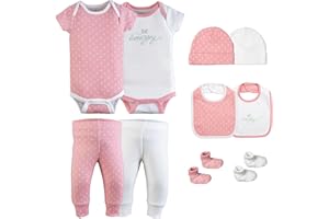 Little Peaches Baby Girl Clothes - Layette Gift Set for Baby Boys, Fits 0 to 3 Months Baby,Newborn Clothes & Accessories Set