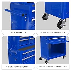 SumKea Wheels, Box, 6 Drawer Rolling Tool Chest and