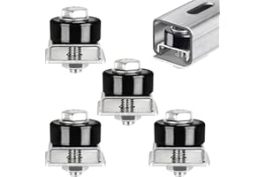 WIMART 304 Stainless Steel Trolley Roller Wheels Limit Trolley Assembly Positioning for Unistrut Strut Channel for 1-5/8" Wide and All 1-5/8" or Taller Strut Channel (Pack of 4)