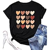 LAZYCHILD Black History Shirts for Women: Black History Month T-Shirts African American Shirt Culture Graphic Tee Tops