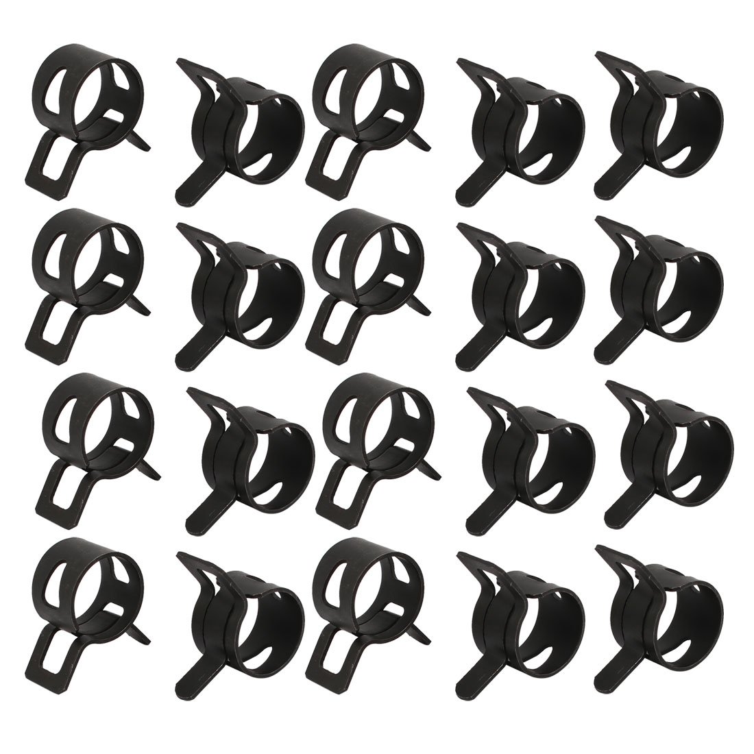 Sourcingmap 20 Pcs 13mm Spring Type Action Fuel Hose Pipe Low Pressure Air Tube Clip Clamp