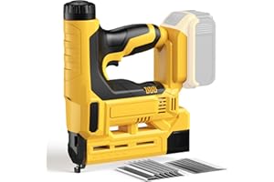 2-in-1 18 GA Cordless Brad Nailer & Staple Gun for Dewalt 20V Max Battery, Electric Nail Gun Battery Powered with Adjustable 