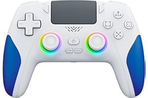 IWGAME Wireless Controller for PS-5/PC, Hall Effect Joysticks & Triggers Gaming Controller with Programmable/Remap/Turbo/LED 