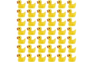 Lot de 50 mini canards miniatures en résine pour cacher les petites figurines d'animaux en résine pour bricolage, artisanat, 