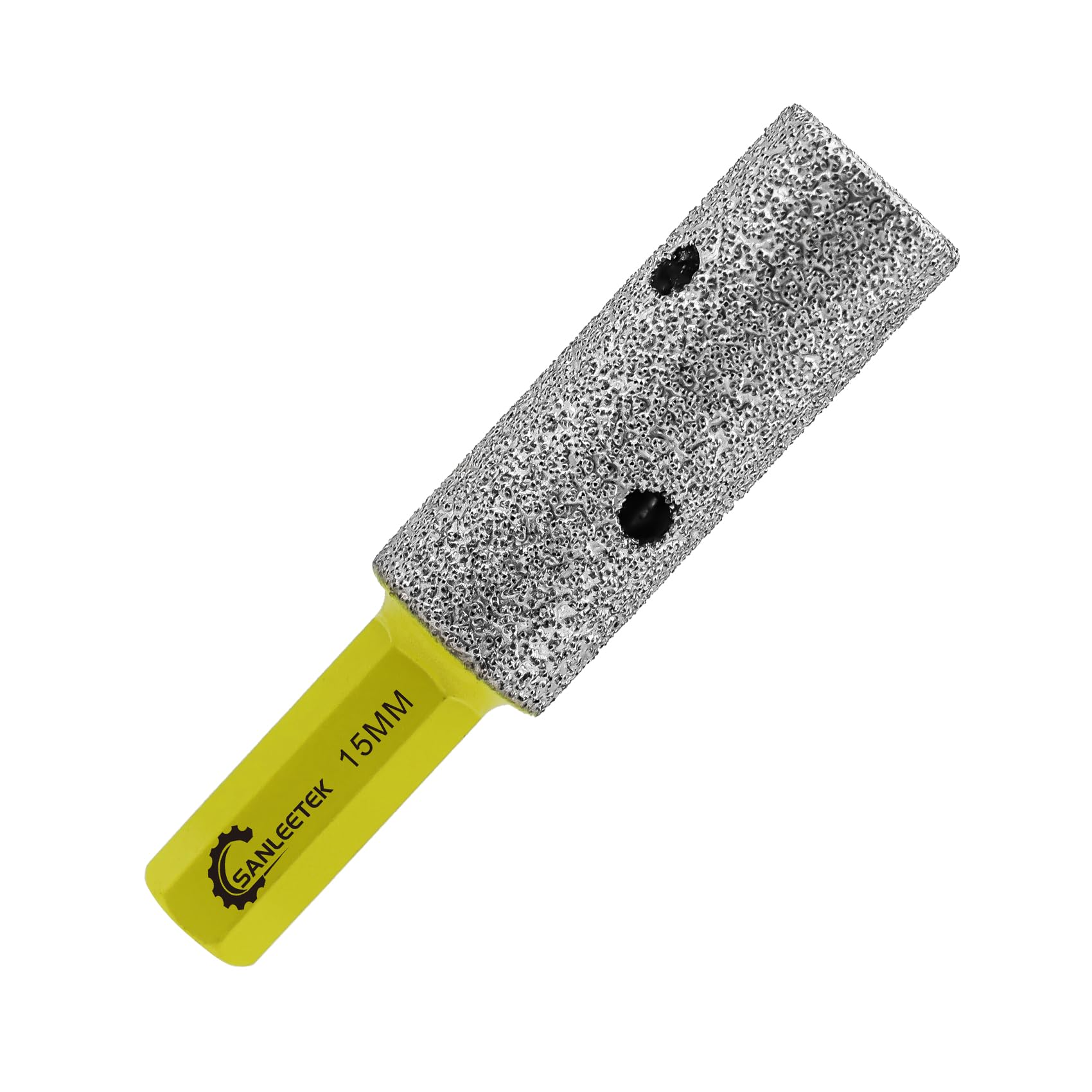 Diamond Finger Milling Bits 15mm SANLEETEK Tile Bits with Hex Shank for Existing Holes Enlarging Shaping Trimming in Tile Porcelain Ceramic Marble Granite Artificial Stone