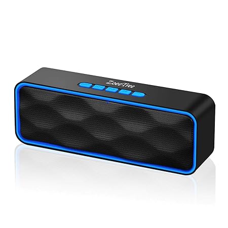 ZoeeTree S1 Mini kabellose Bluetooth Lautsprecher mit Dual-Treiber HD Audio & FM Radio, 8 Stunden Spielzeit, eingebauten Mikr