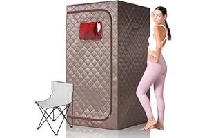 TaTalife Portable Full Size Infrared Sauna, Personal Sauna for Home Spa, Home Spa Tent with Remote Control, Heating Foot Pad, Foldable Reinforced Chair, Detox Therapy (L 33.8" x W 33.8" x H 66.5")