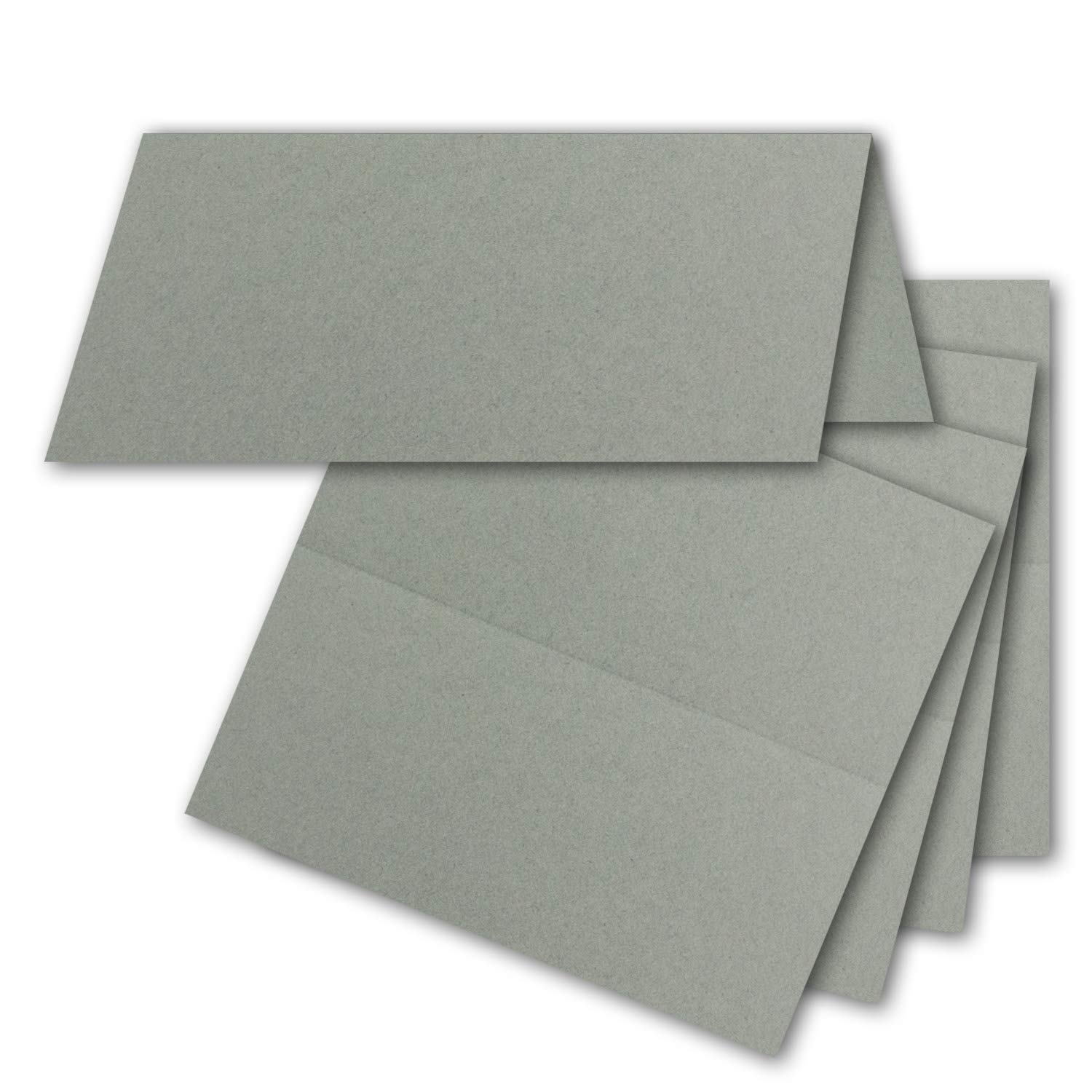 Neuser FarbenFroh place cards, size: 100 x 90 mm (folded 100 x 45 mm), 250 g/m², very sturdy and heavy quality 50 Pieces 34 - Dunkel-Grau — image 1