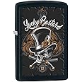 Zippo Lighter: Lucky Bastard Skull - Black Matte 80196