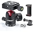 UTEBIT Mini Ball Head, 360° Panoramic Tripod Head with 1/4" Screw 3/8" Thread Mount, Metal Quick Release Plate Compatible wit