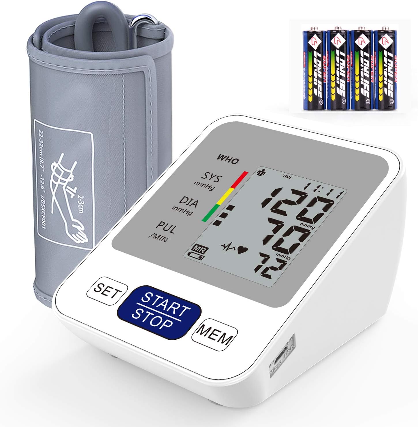 Blood Pressure Monitor for Home Use, Automatic Upper Arm Blood Pressure Monitor 2 User Adjustable Cuff Digital Hypertension Detector