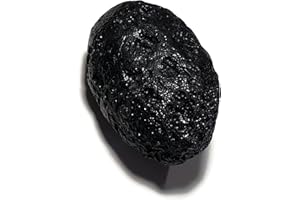 TOP-ROCK-SHOP 1pc Indochinite Super Black Tektite 38-67mm Specimen Very Rare Glass Naturally Formed from Meteorite Impact & Found in The Vietnam Area of The Strewnfield