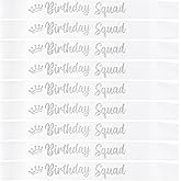 NAUXIUDSJS Birthday Squad Sash Pack for Women Men 16th 18th 21st 30th 40th 50th or Any Other Bday Party Supplies Decorations