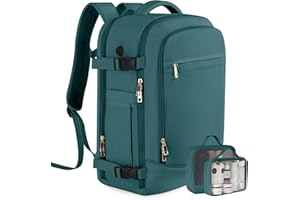 Rinlist Travel Backpack, Carry-on Backpack for Men Women, Travel Backpack Carry on Flight Approved, 40L Personal Item Backpack, Travel Essentials Must Haves, Peacock Blue