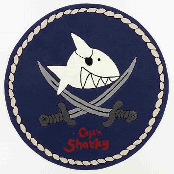 Sharky Teppich Capt N Kinder Pirat 130cm Rund Passend Zur