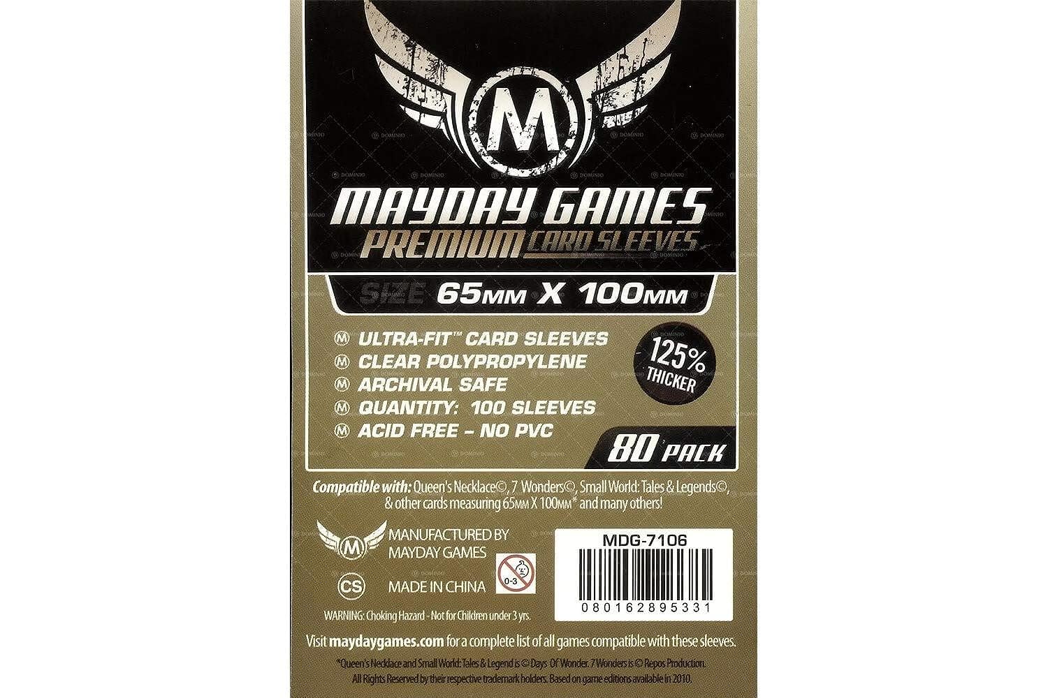 Mayday Games 65 x 100 mm SLEEVES Magnum Ultra Fit Premium Card Game (Pack of 80)