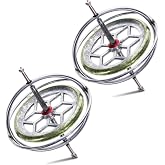 Classic Gyroscope &ndash; Twin Pack | 2 Metal Spinning Gyroscopes for STEM Learning &amp; Physics Play &ndash; Made in USA &ndash; Ages 8+