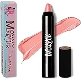 Mommy Makeup Triple Sticks Lipstick, Cream Blush & Treatment All-In-One with Shea & Cocoa Butter - Soft & Creamy Moisturizing Lip Crayon For Lips & Cheeks (Riley Love)