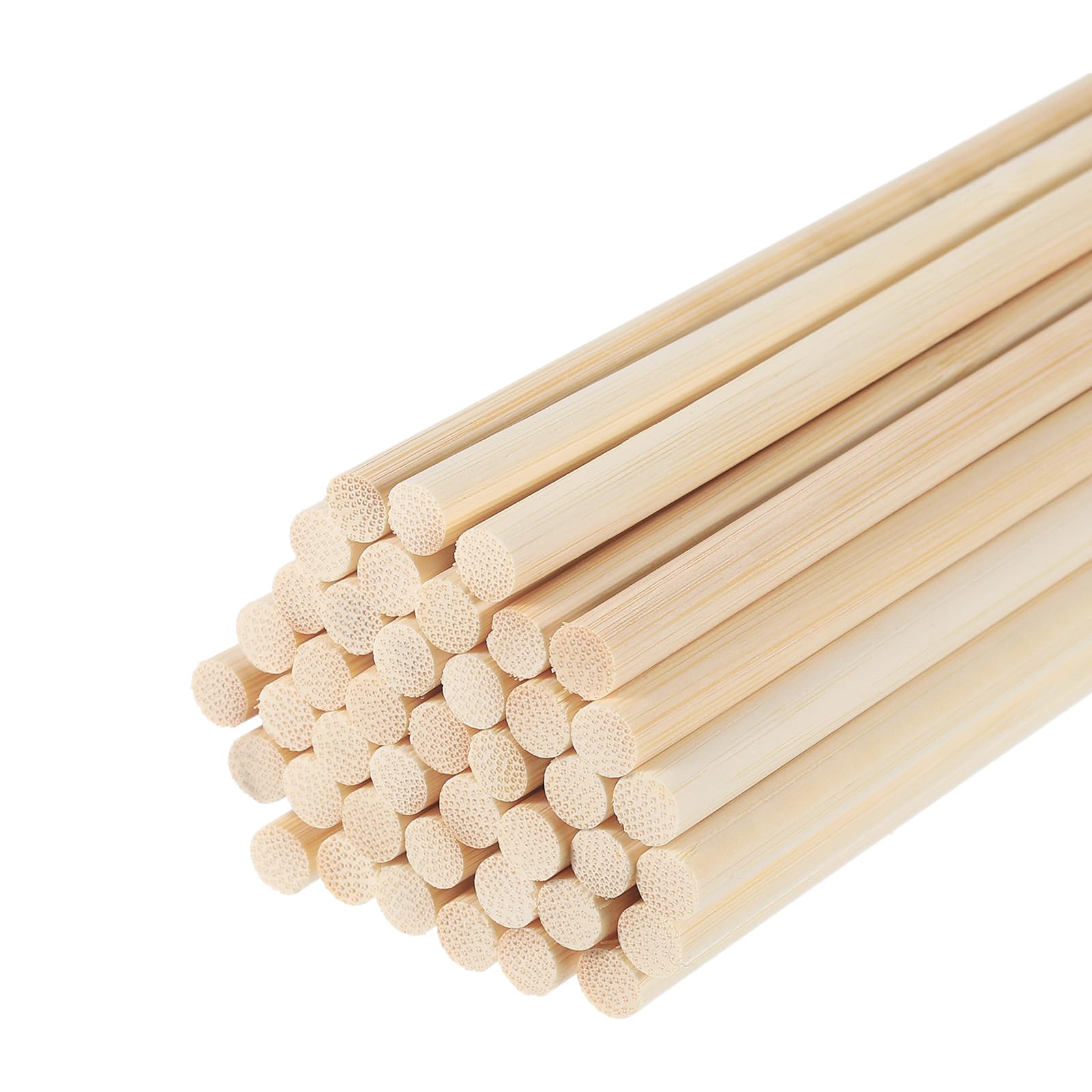 uxcell Wooden Dowel Rods,30cm/12 Round Dowel Rod Wood Sticks,6mm/0.23" Bamboo Stick for Arts Crafts, Photo Booth Props, DIY Building Model,60 Pack