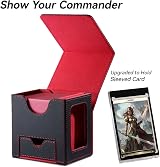 Mage Tech Commander Deck Box MTG Patented Black/Red 100 Double-Sleeved Cards view 2
