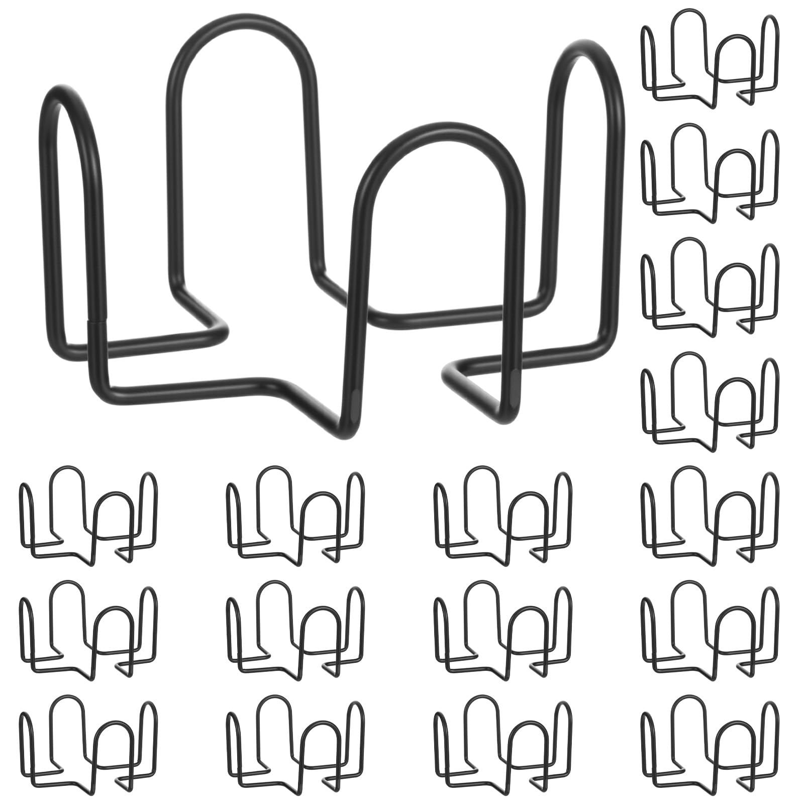 Photo 1 of 16 PCS Black Metal Coaster Holders Square, 4 Inch Iron Coaster Holders, Metal Drink Coasters Storage Holder Bulk, Rack Holder Round for Both Square or Round Coasters Sets