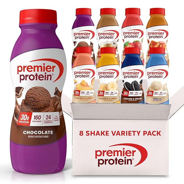 PREMIER PROTEIN SHAKE, 8 FLAVOR VARIETY PACK, 30G...