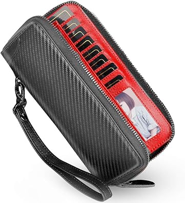 Amazon 年 最高級ギフト商品 財布メンズ 長財布 イタリアン カーボンレザー 長財布 ラウンドファスナー 大容量 本革 レザー 14枚カード収納 セパレート型 小銭入れ 財布