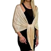 ShineGlitz Shawls and Wraps for Evening Dresses, Metallic Glitter Shawls for Women, Sparkling Wedding Giving Shawl Gift
