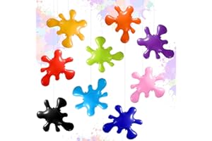 Leinuosen 9 Pcs Giant Inflatable Paint Splatter for Art Paint Party Decorations Large Blow up Splash Balloons for Art Party Decorations Halloween Classroom Prop Kit Birthday Supplies (9 Colors)