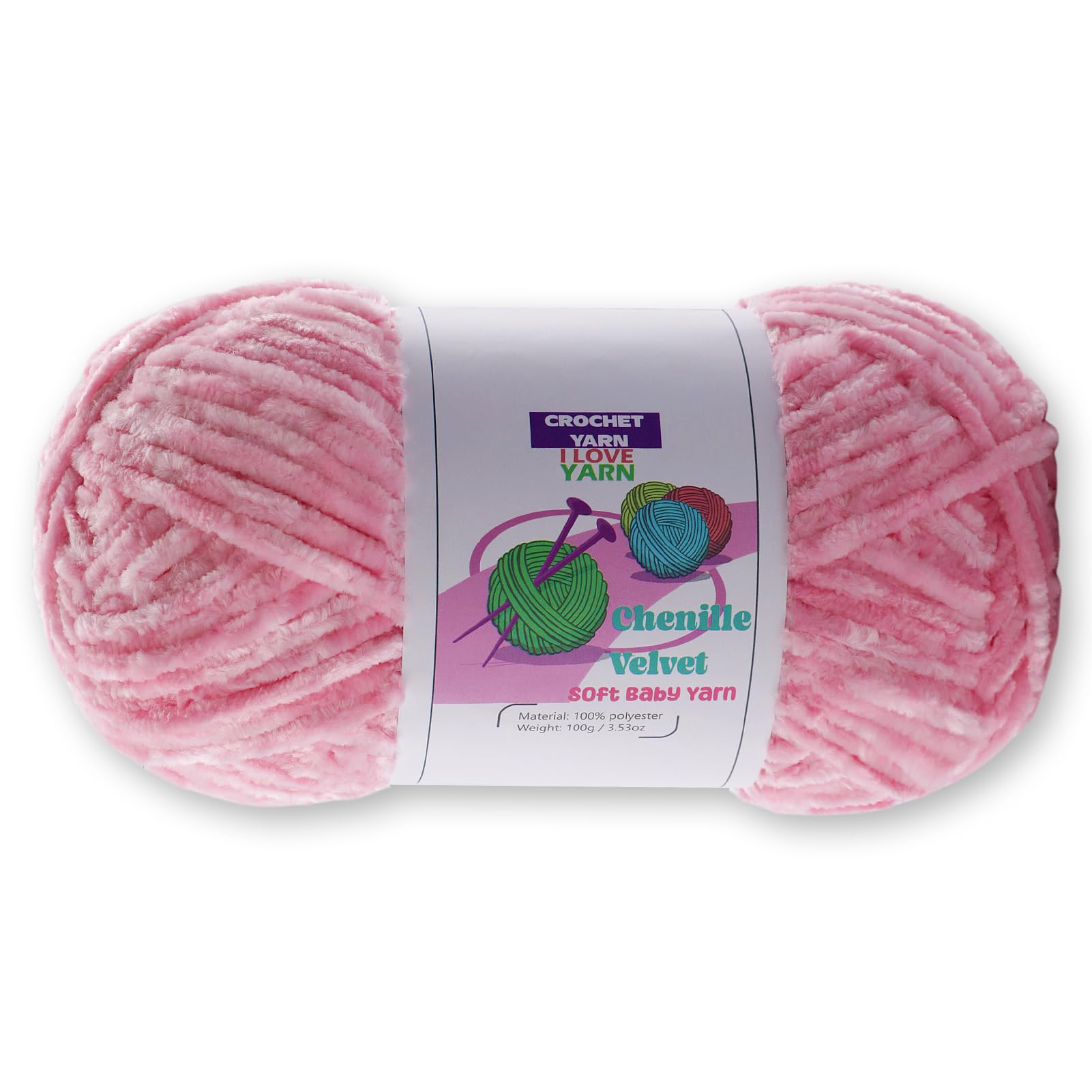 View 1 of 1 Skeins Fluffy Chunky Yarn, Chenille Chunky for Crocheting and Hand Knitting, Soft Thick Bulky Yarns for Making Blankets, Scarves, Hats?3.5oz, 131.2yds?(Sakura Pink)