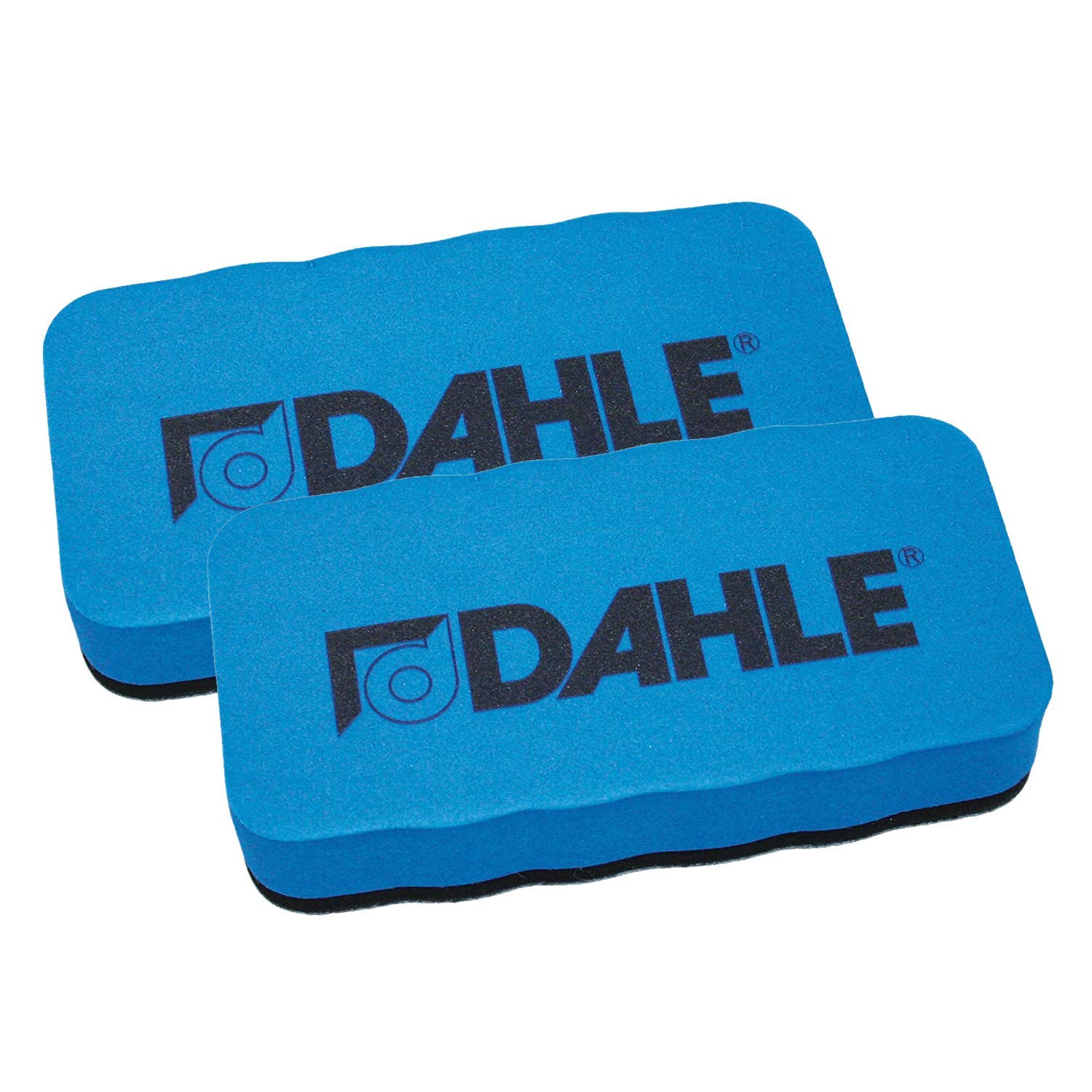 Dahle Whiteboard Sponge (Magnetic Wiper for Dry Cleaning on Many Surfaces) Blue (Sponge, Blue, 2) (Sponge Twin Pack, Blue)