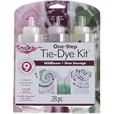 Tulip One-Step Tie-Dye 3 Color Kit, Easy Techniques, Vibrant &amp; Permanent Fabric Designs Tie Dye, Wildflower Colors: Blush Pink, Dark Plum, Sage Green