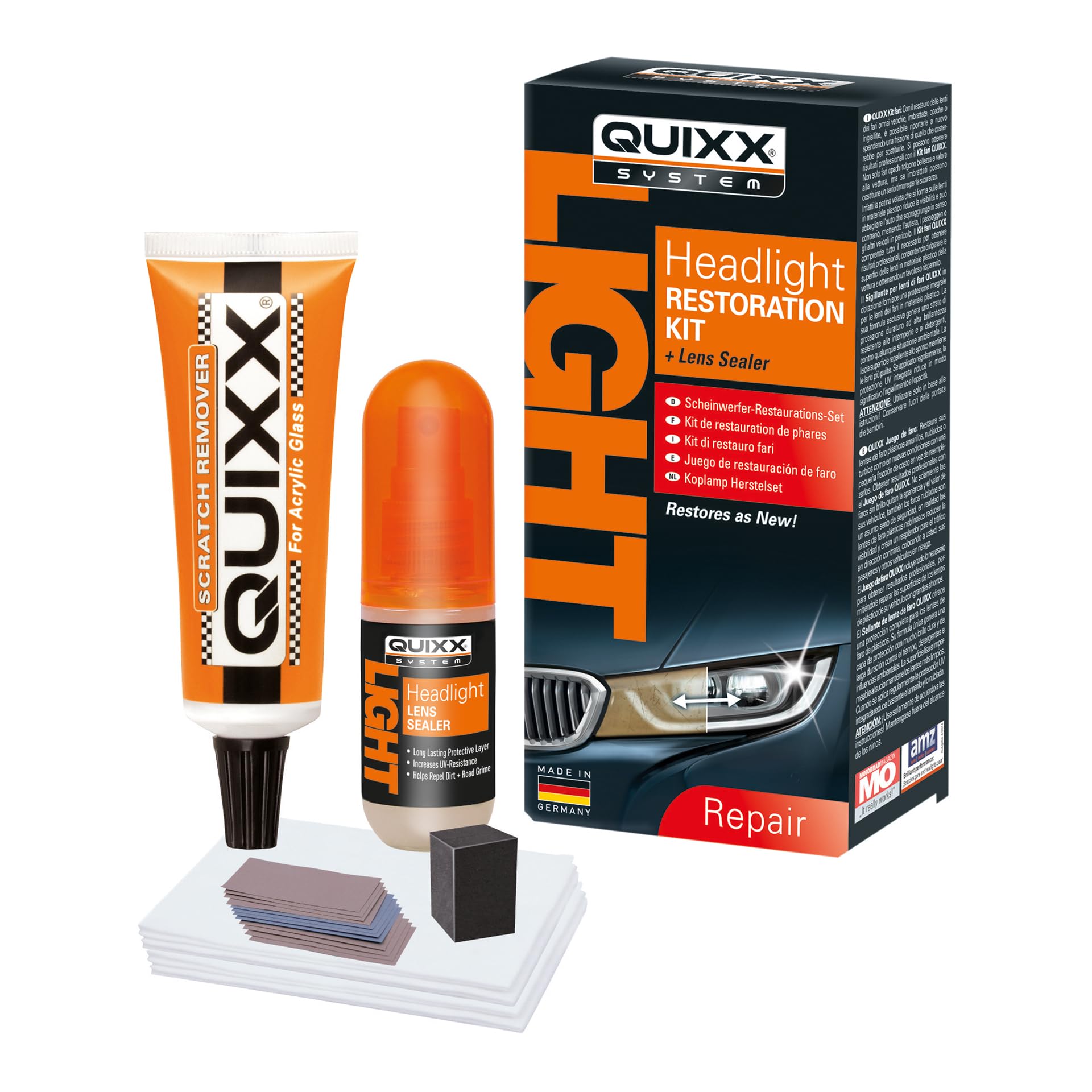 Quixx Headlight Restoration Kit Black