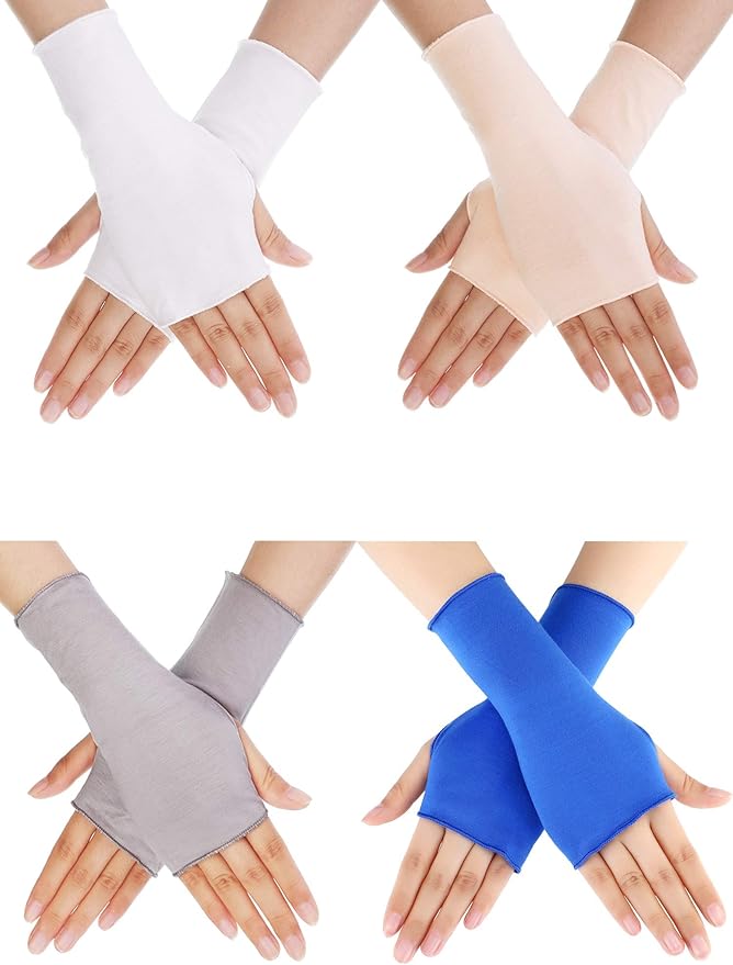 Bememo UV Protection Gloves Wrist Length Sun Block Driving Gloves