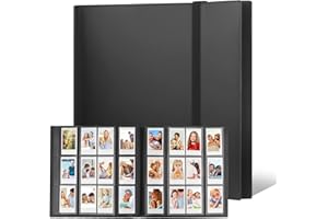 REKEEN 672 Pockets Photo Album for Fujifilm Instax Mini Camera, Polaroid Camera, for Fujifilm Instax Mini 12 11 9 40 99 90 8 7 Evo LiPlay Instant Camera, Polaroid 2x3 Film/Fujifilm Instax Mini Film (Black)